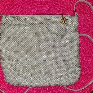 RARE Vintage Whiting & Davis Taupe Mesh Purse